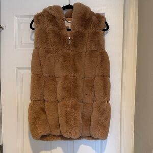 Michael Kors Brown Plush Vest
